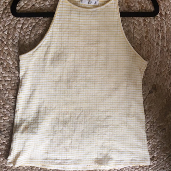 Yellow striped high knock tank top - Picture 2 of 3